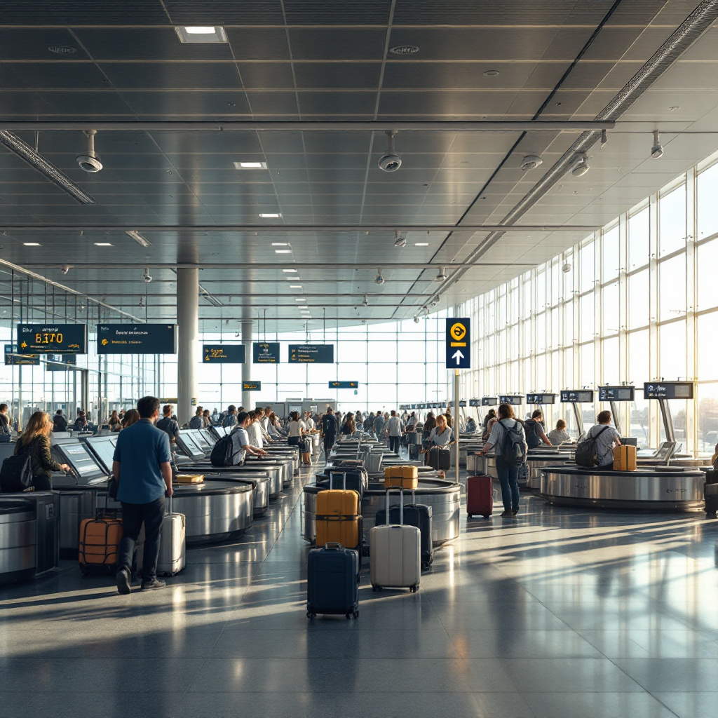Airport AI for baggage hall occupancy and flow analytics
