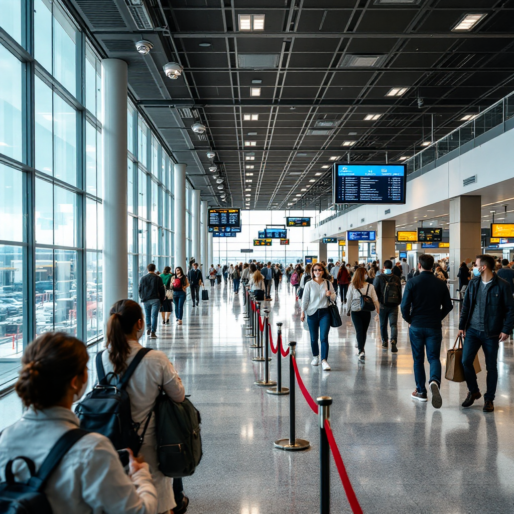 People detection in airports with facial recognition