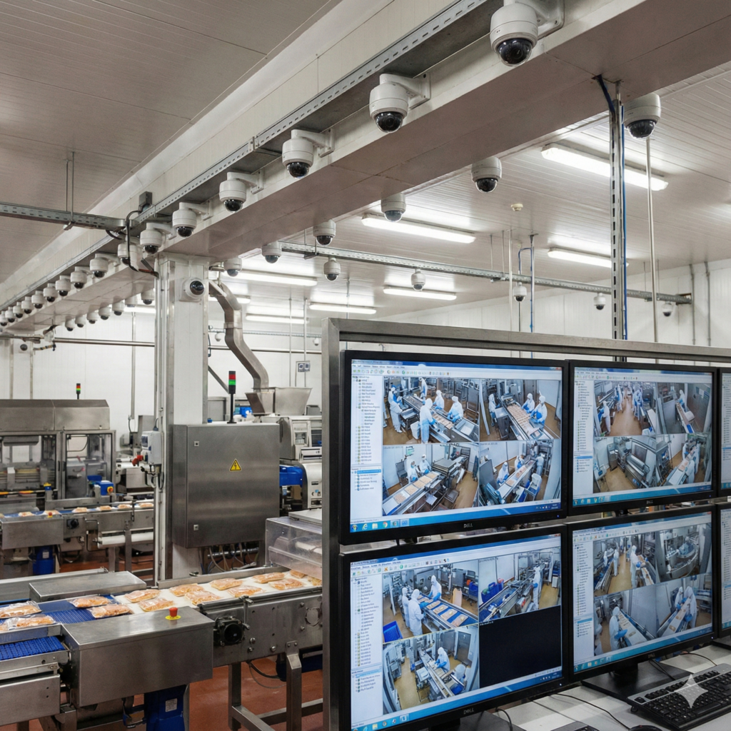 AI video analytics for meat processing plants