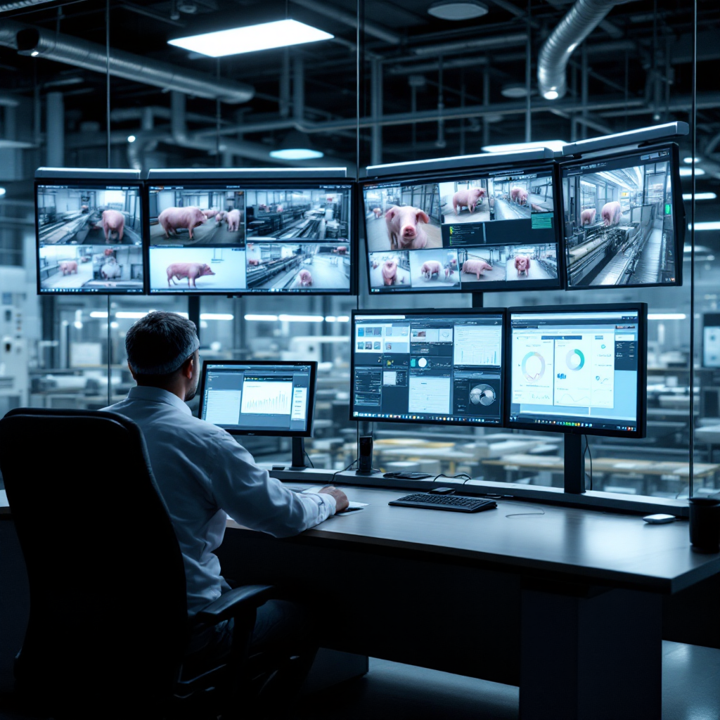 Surveillance de la conformité par IA dans les zones d’étourdissement et de saignée des animaux