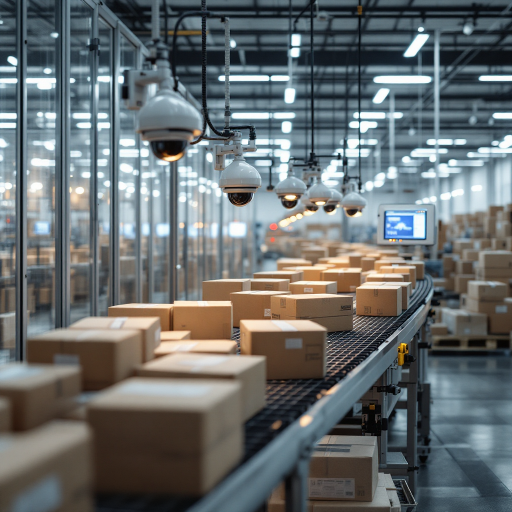 Visão de IA para detecção de anomalias em áreas de corte e embalagem